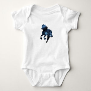 Body Bodysuit Bébé Cheval bleu
