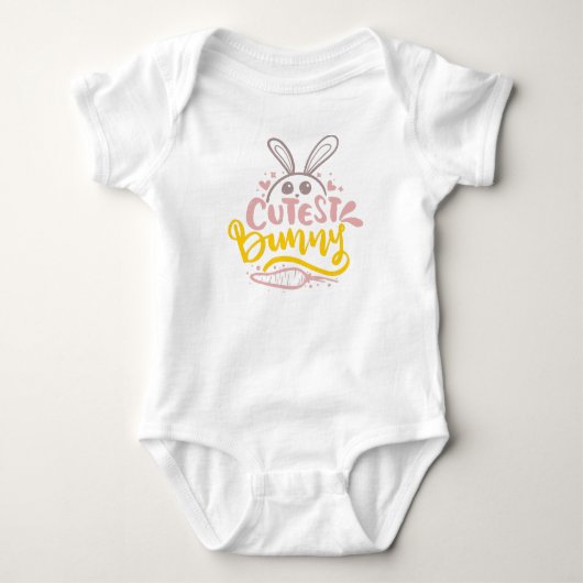 Body Bodysuit bébé citation de Pâques lapin le plus mig (Devant)