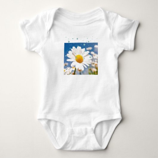 Body Bodysuit Bébé Fleur Daisy. (Devant)