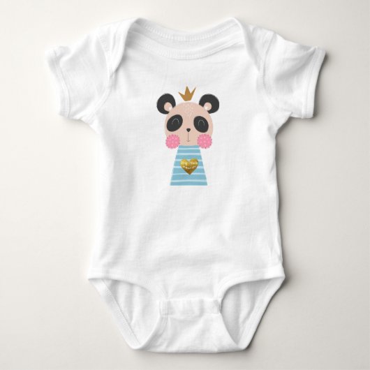 Body Bodysuit bébé jersey Roi Panda (Devant)