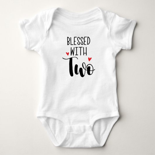 Body Bodysuit Bébé Jumelles Chanceuses (Devant)