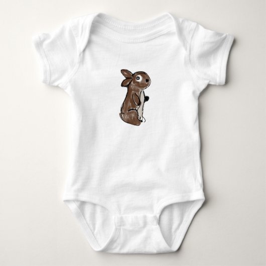 Body Bodysuit Bébé Lapin Brun (Devant)