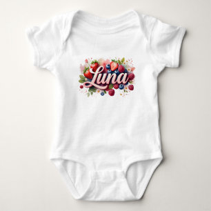 Body Bodysuit bébé " Luna " Berry Floral Design