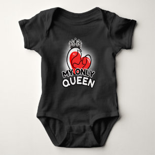 Body Bodysuit bébé : Ma seule Reine (noire)