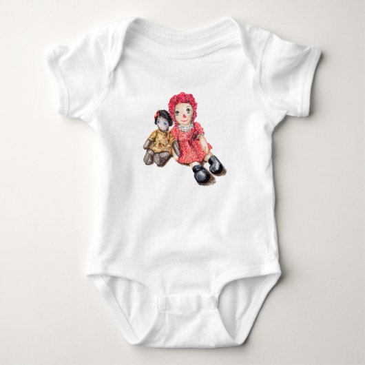 Body Bodysuit bébé Onsie avec poupées en sag (Devant)