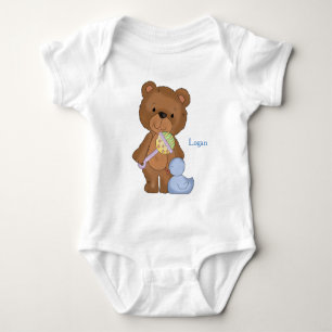 Body Bodysuit bébé personnalisé Baby Boy Teddy Bear