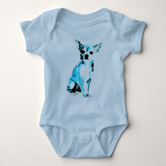 Body Bodysuit bleu Chihuahua Cute Baby (Devant)
