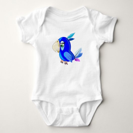Body Bodysuit Bleu Parrot Bébé (Devant)