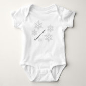 Body Bodysuit Bonne Année Flocon de Neige Bébé (Devant)