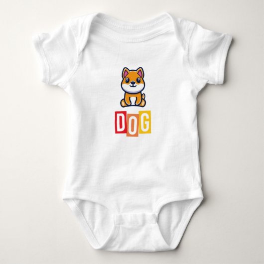 Body Bodysuit Chien Baby Jersey (Devant)