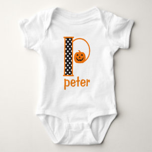 Body Bodysuit Citrouille pour bébé Halloween Monogramme