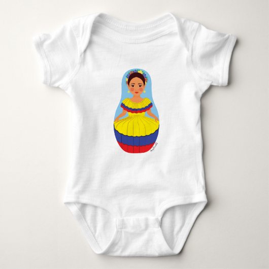 Body Bodysuit colombienne Matryoshka Baby (Devant)