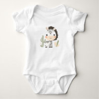Bodysuit Cute Zebra Baby Jersey