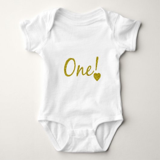 Body Bodysuit de Baby Jersey, Parties scintillant d'or  (Devant)