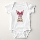 Body Bodysuit de bébé lapin de Pâques personnalisé pour (Devant)