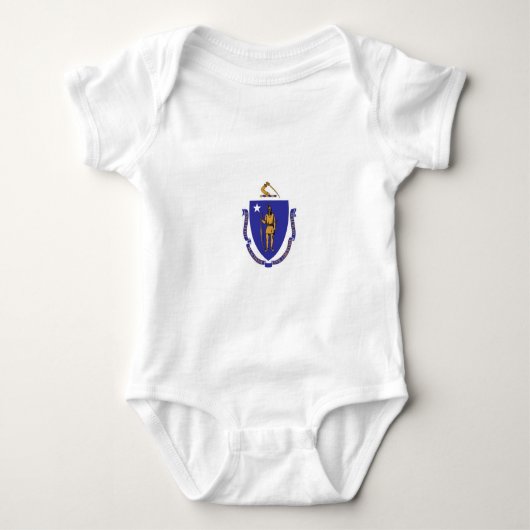 Body Bodysuit de bébé patriotique avec drapeau du Massa (Devant)
