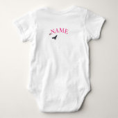 BODY BODYSUIT DE BÉBÉ POUR FILLES PANSIERS ET PAPIERS (Dos)