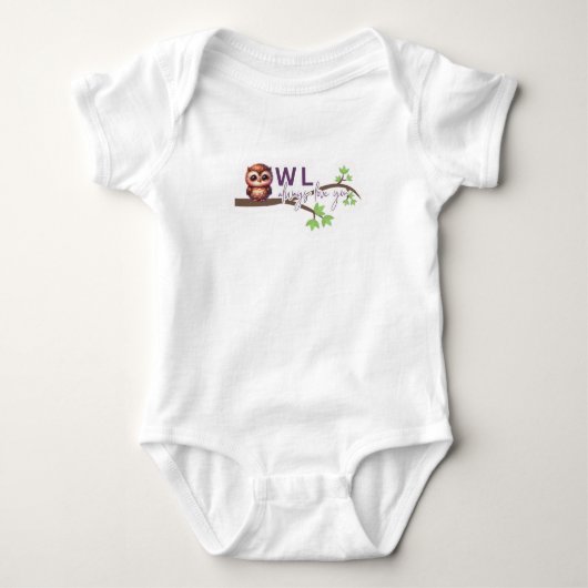 Body Bodysuit de conception de chouette adorable pour b (Devant)