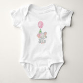 Body Bodysuit de fille Eléphant Rose (Devant)