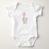 Bodysuit de fille Eléphant Rose