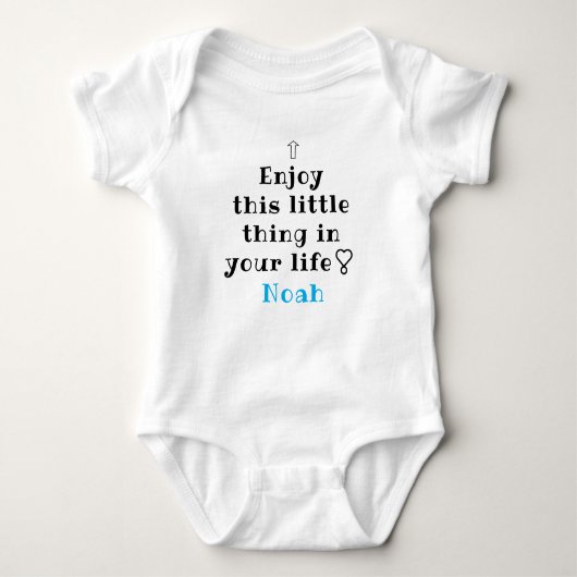 Body Bodysuit De Nom Du Bébé Avec Citation, Cadeau Mign (Devant)
