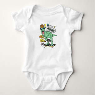 Body Bodysuit Dinosaure Bébé Dinosaure À La Main