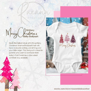 Body Bodysuit en jersey scintillant "Joyeux Noël bébé"