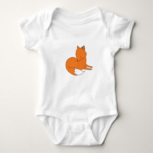 Body Bodysuit Fox Baby Jersey, Blanc (Devant)