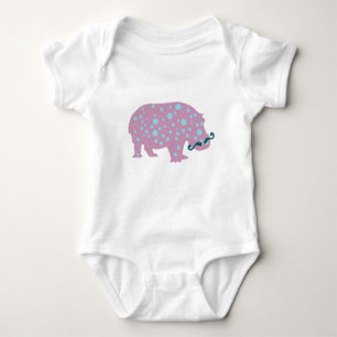 Body Bodysuit Hippopotamus rose Baby Jersey