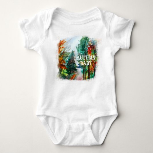 Body Bodysuit Jersey pour bébé d'automne, Blanc (Devant)