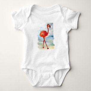 Body Bodysuit Jersey pour bébé Flamant rose rose