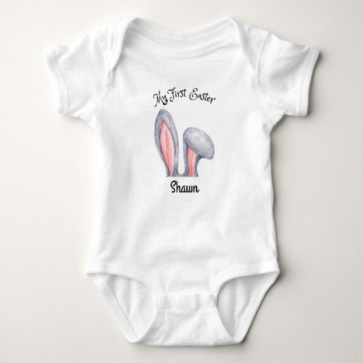 Body Bodysuit Lapin Garçon Mon Premier Pâques (Devant)