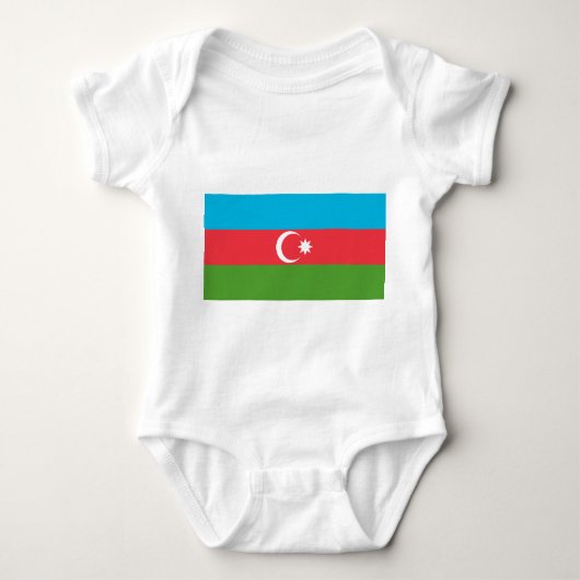 Body Bodysuit patriotique bébé avec drapeau d'Azerbaïdj (Devant)