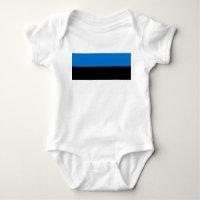 Bodysuit patriotique bébé avec drapeau d'Estonie