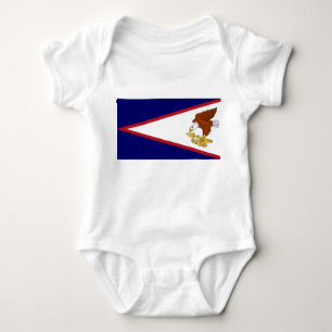 Body Bodysuit patriotique bébé avec drapeau Samoa améri