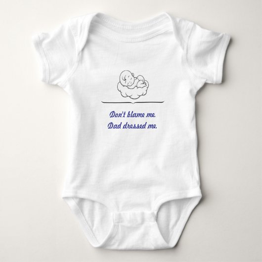 Body Bodysuit pour bébé amusant - Blue Print Daddy Edit (Devant)