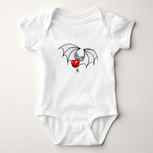 Body Bodysuit pour bébé de coeur Batty (Devant)