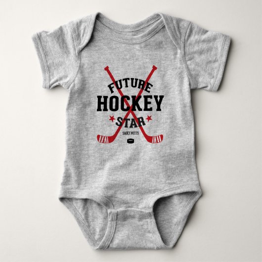 Body Bodysuit pour bébé de hockey Futur bâton rouge éto (Devant)