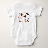 Body Bodysuit pour bébé de vache mignonne (Dos)