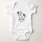 Body Bodysuit pour bébé de vache mignonne (Devant)