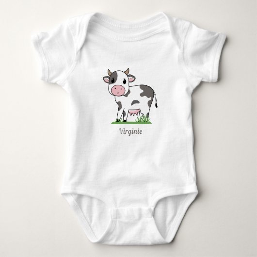 Body Bodysuit pour bébé de vache mignonne (Devant)