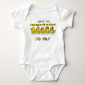 Body Bodysuit pour bébé en caoutchouc jaune (Devant)
