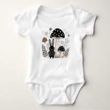 Bodysuit pour bébé lapin folk scandinave