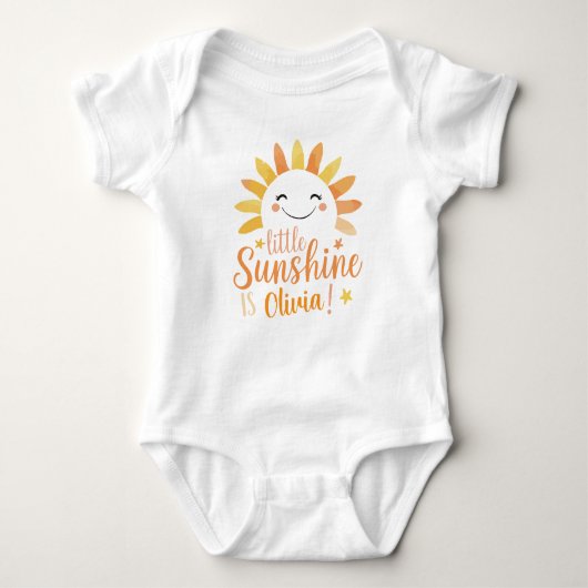 Body Bodysuit pour bébé personnalisé "Little Sunshine" (Devant)