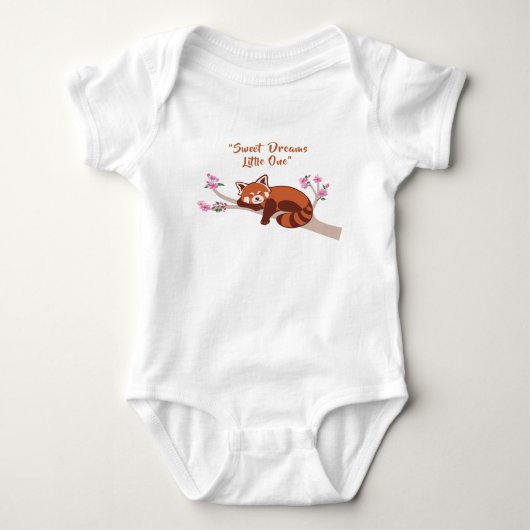 Body Bodysuit pour bébé "Sleepy Red Panda" personnalisa (Devant)