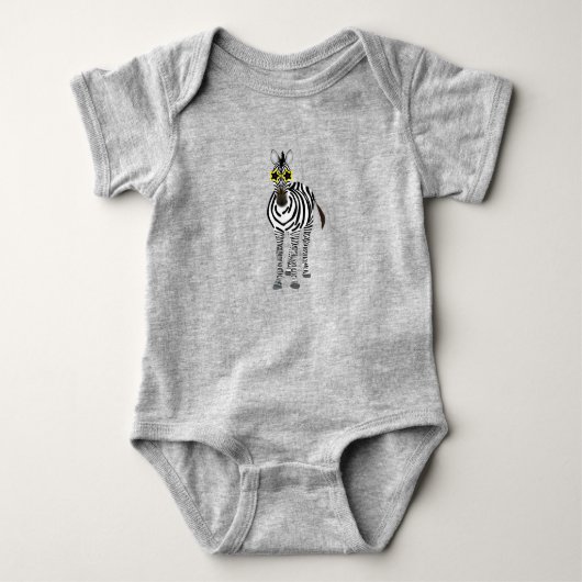 Body Bodysuit pour bébé Zebra (Devant)