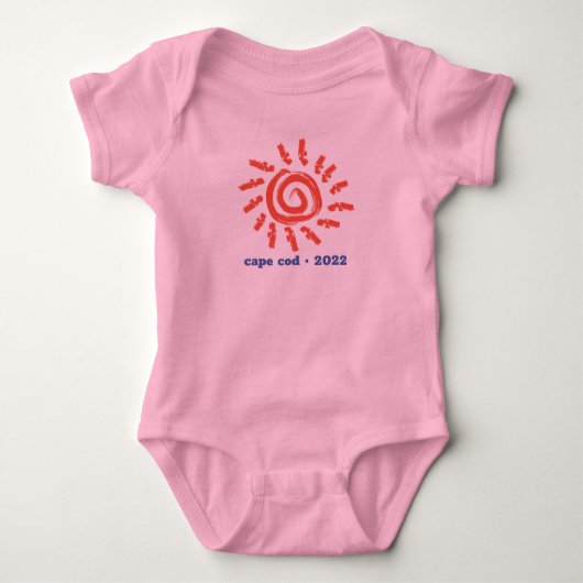 Body Bodysuit pour fille rose - Texte Customisé (Devant)