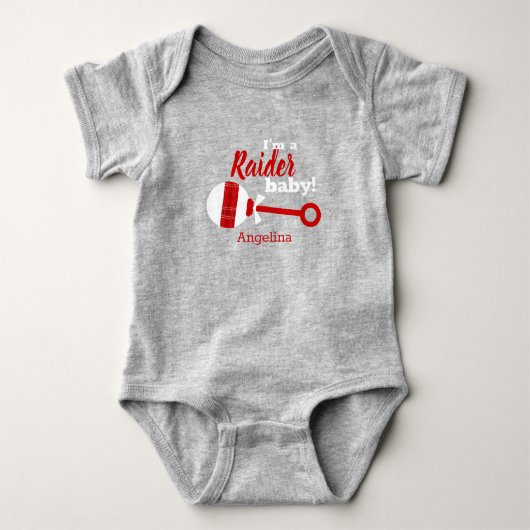 Body Bodysuit Red Plaid Raider Baby (Devant)