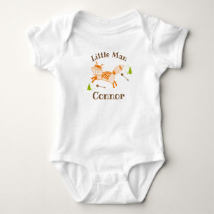 BODY BODYSUITE BÉBÉ FOX WOODLAND TRIBAL ORANGE PERSONNA