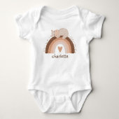 Body Boho Arc-en-ciel avec monogramme Hippopotame (Devant)